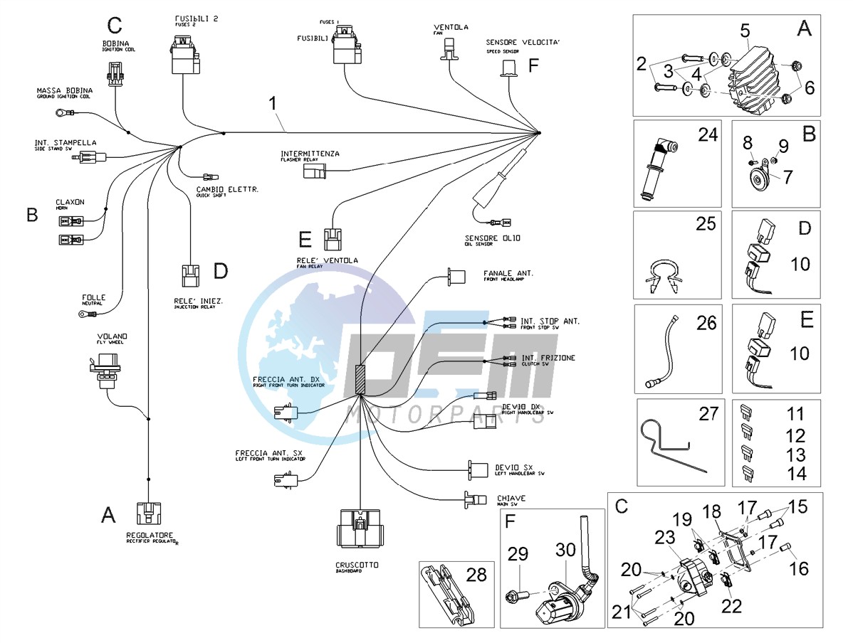 Front electrical system