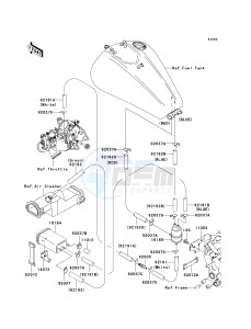 VN 1600 A [VULCAN 1600 CLASSIC] (A6F-A8FA) A6F drawing FUEL EVAPORATIVE SYSTEM-- CA- -