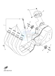 XJ6FA 600 DIVERSION F (ABS) (1DG7 1DG8) drawing EXHAUST