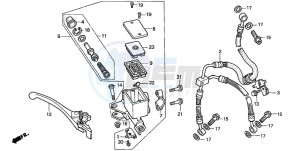 CB600F2 HORNET drawing FRONT BRAKE MASTER CYLINDER (1)