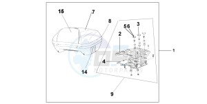 ST1300 drawing TOP BOX 45L DIGITAL SILVER