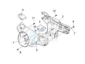 GTS 125 4T E3 drawing Handlebars coverages