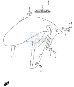 GSX-S1000 A drawing FRONT FENDER (GSX-S1000AL8 E21)