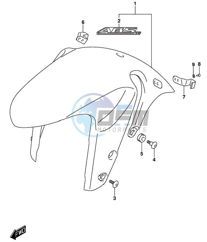 FRONT FENDER (GSX-S1000AL8 E21)