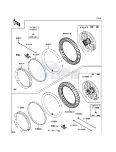 KX250F KX250W9F EU drawing Tires