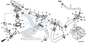 VFR800XF CrossRunner 2ED drawing WATER PIPE