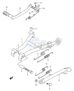 GS500E (E28) drawing STAND - REAR BRAKE