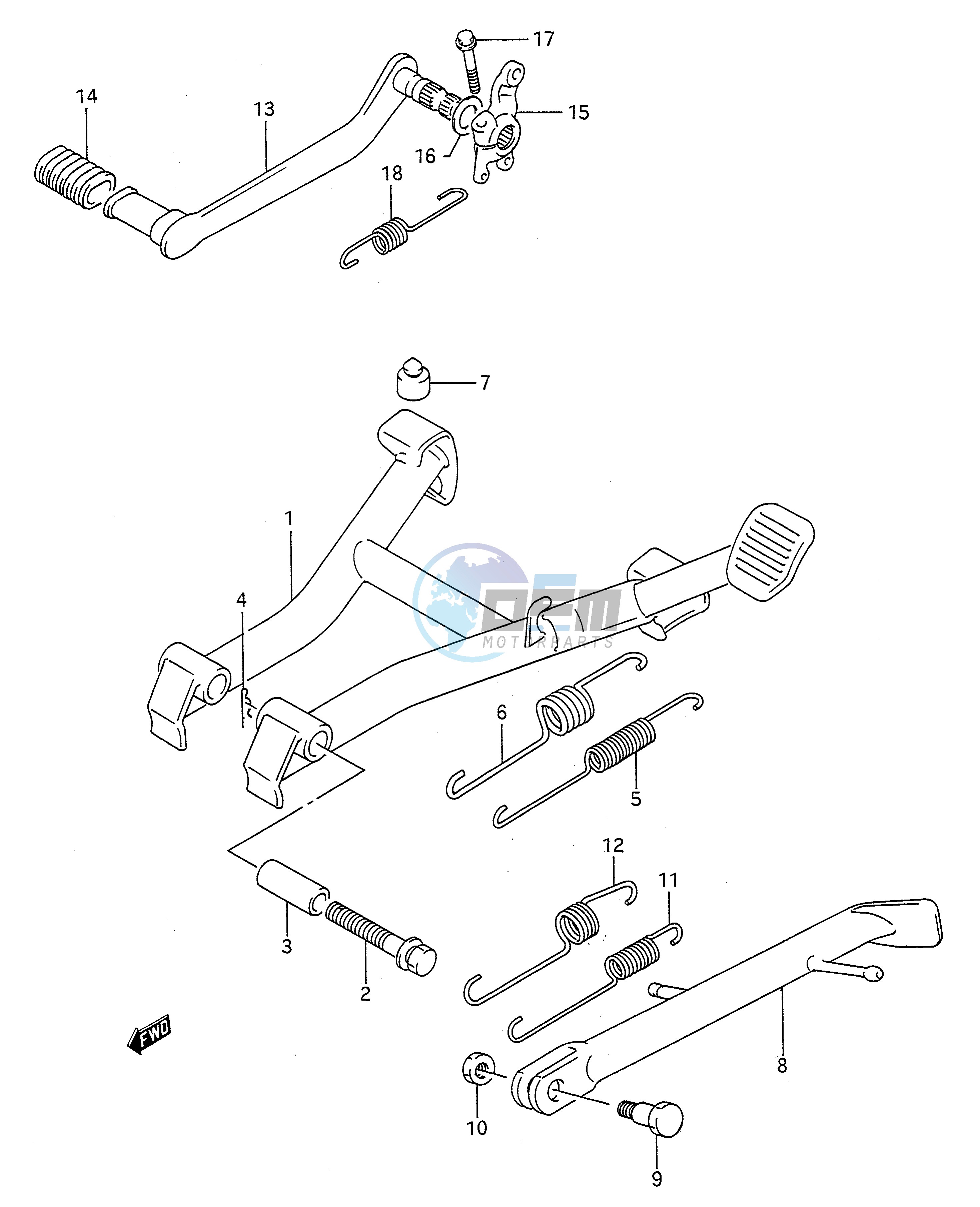 STAND - REAR BRAKE