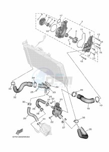 TRACER 9 MTT890 (B5UE) drawing WATER PUMP