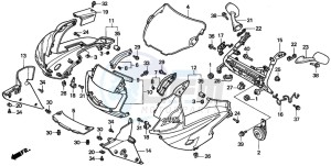 CBR600F drawing UPPER COWL