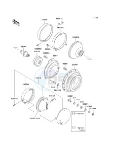 KZ 1000 P [POLICE 1000] (P20-P24) [POLICE 1000] drawing HEADLIGHT-- S- -