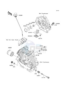 KAF 400 C [MULE 610 4X4 HARDWOODS GREEN HD] (C6F-C9F) C9F drawing OIL PUMP_OIL FILTER