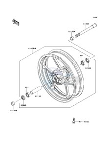 ER-6n ER650A6S GB XX (EU ME A(FRICA) drawing Front Hub