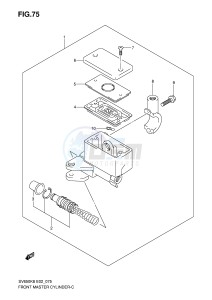 SV650 (E2) drawing FRONT MASTER CYLINDER (SV650K8 UK8 K9 UK9)