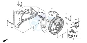 SH125 drawing REAR WHEEL/SWINGARM