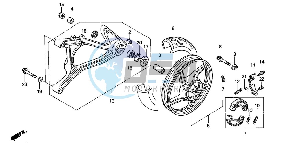 REAR WHEEL/SWINGARM