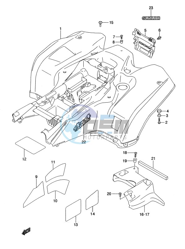 REAR FENDER (LT-A500XL2 P17)