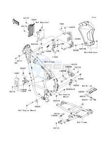 KL 650 E [KLR650] (E8F-E9F) E9F drawing FRAME FITTINGS