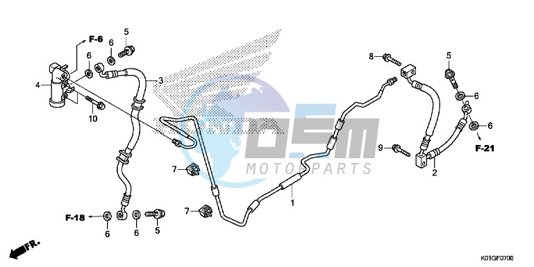 REAR BRAKE HOSE/ BRAKE PIPE