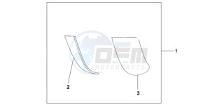 ST1300A9 Korea - (KO / ABS MME) drawing PANNIER SCUFF PAD SET