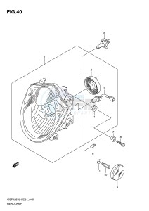 GSF1250 (E21) Bandit drawing HEADLAMP (GSF1250AL1 E24)