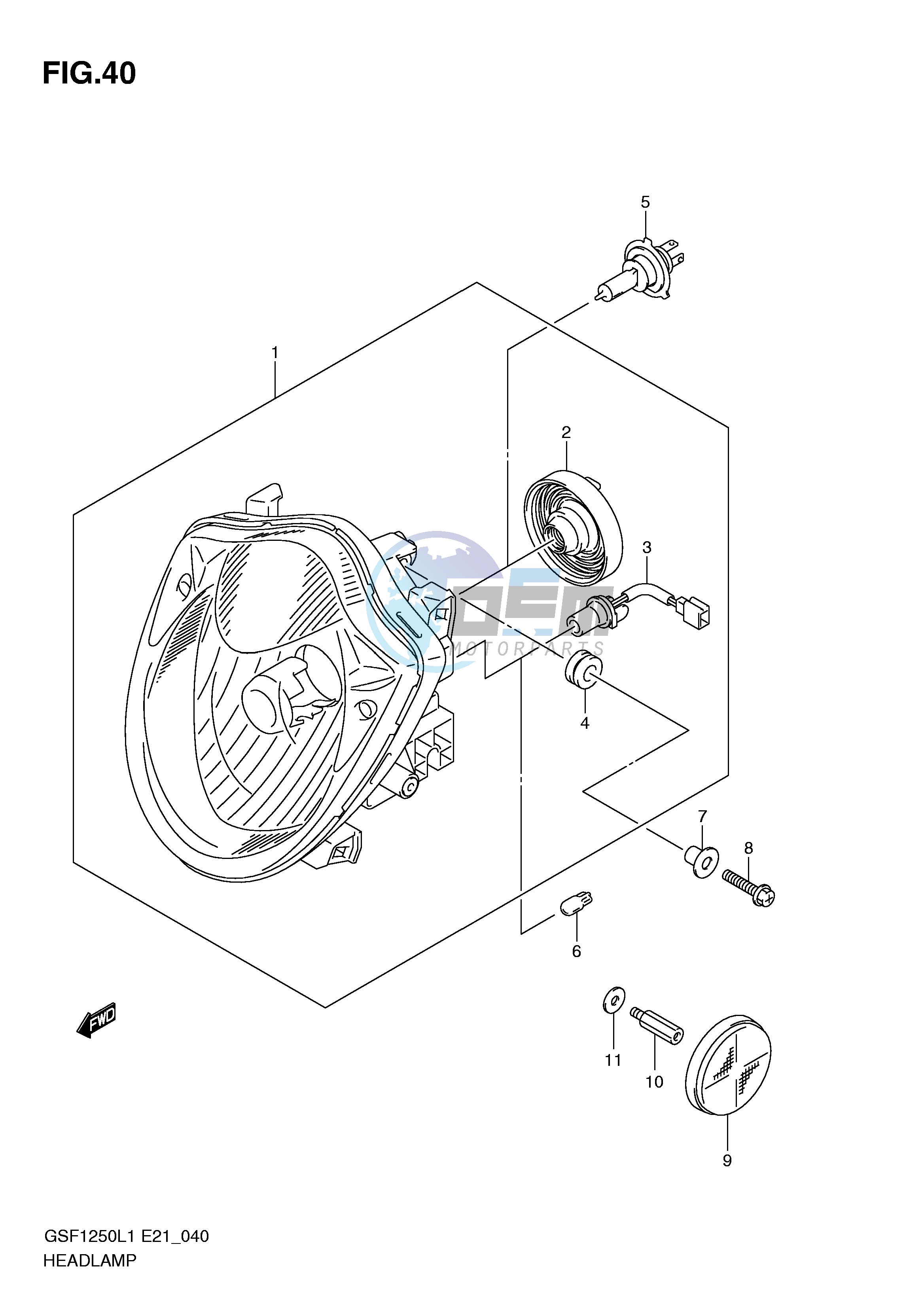 HEADLAMP (GSF1250AL1 E24)