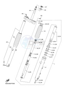 XVS950CR BOLT C-SPEC (B33J) drawing FRONT FORK