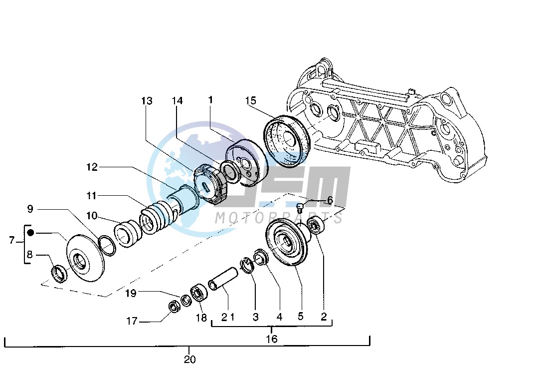 Driven pulley