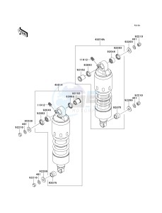 VN 1600 D [VULCAN 1600 NOMAD] (D6F-D8FA) D8FA drawing SUSPENSION_SHOCK ABSORBER