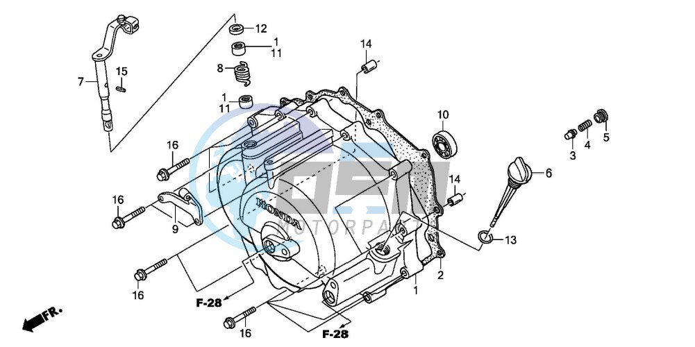 FRONT CRANKCASE COVER (TRX250EX6/7/8)