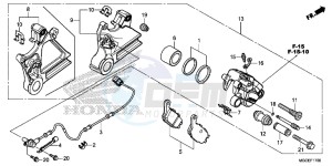 CB1100AE CB1100 ABS UK - (E) drawing REAR BRAKE CALIPER