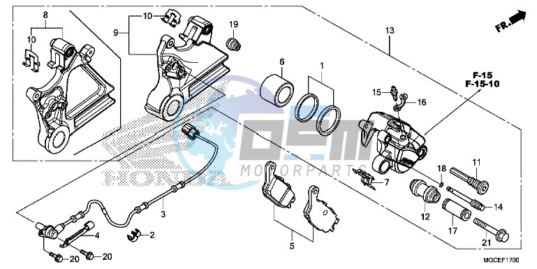 REAR BRAKE CALIPER