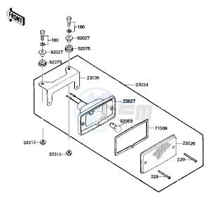 KLT 250 C [PRAIRIE] (C2-C3) [PRAIRIE] drawing TAILLIGHT -- 84-85 C2_C3- -