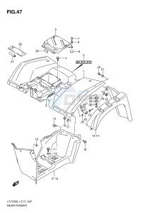 LT-F250 (E17) drawing REAR FENDER (LT-F250L1 E17)