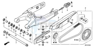 CB600F3A Australia - (U / ST) drawing SWINGARM