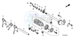 CB600FAA E / ABS MKH drawing GEARSHIFT DRUM