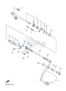 XJ6SA 600 DIVERSION (S-TYPE, ABS) (36DE 36DG) drawing SHIFT SHAFT