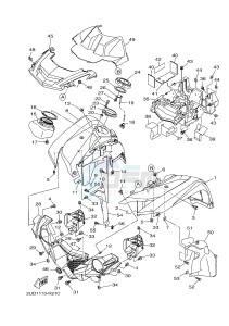 YFM700FWAD YFM70GPSH GRIZZLY 700 EPS SPECIAL EDITION (2UDM) drawing FRONT FENDER