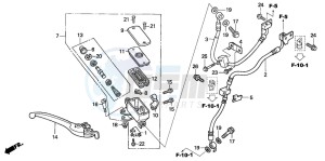 CBF500 drawing FR. BRAKE MASTER CYLINDER (CBF500A)