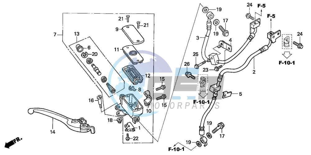 FR. BRAKE MASTER CYLINDER (CBF500A)