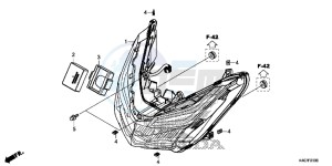 NSS125ADF Forza 125 - NSS125AD UK - (E) drawing HEADLIGHT