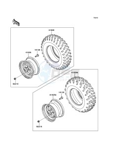 KVF750 4x4 KVF750-A1 EU GB drawing Wheels/Tires