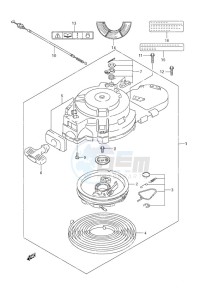 DF 9.9 drawing Recoil Starter