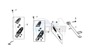 JOYMAX 125 drawing CENTRAL STAND / SIDE STAND