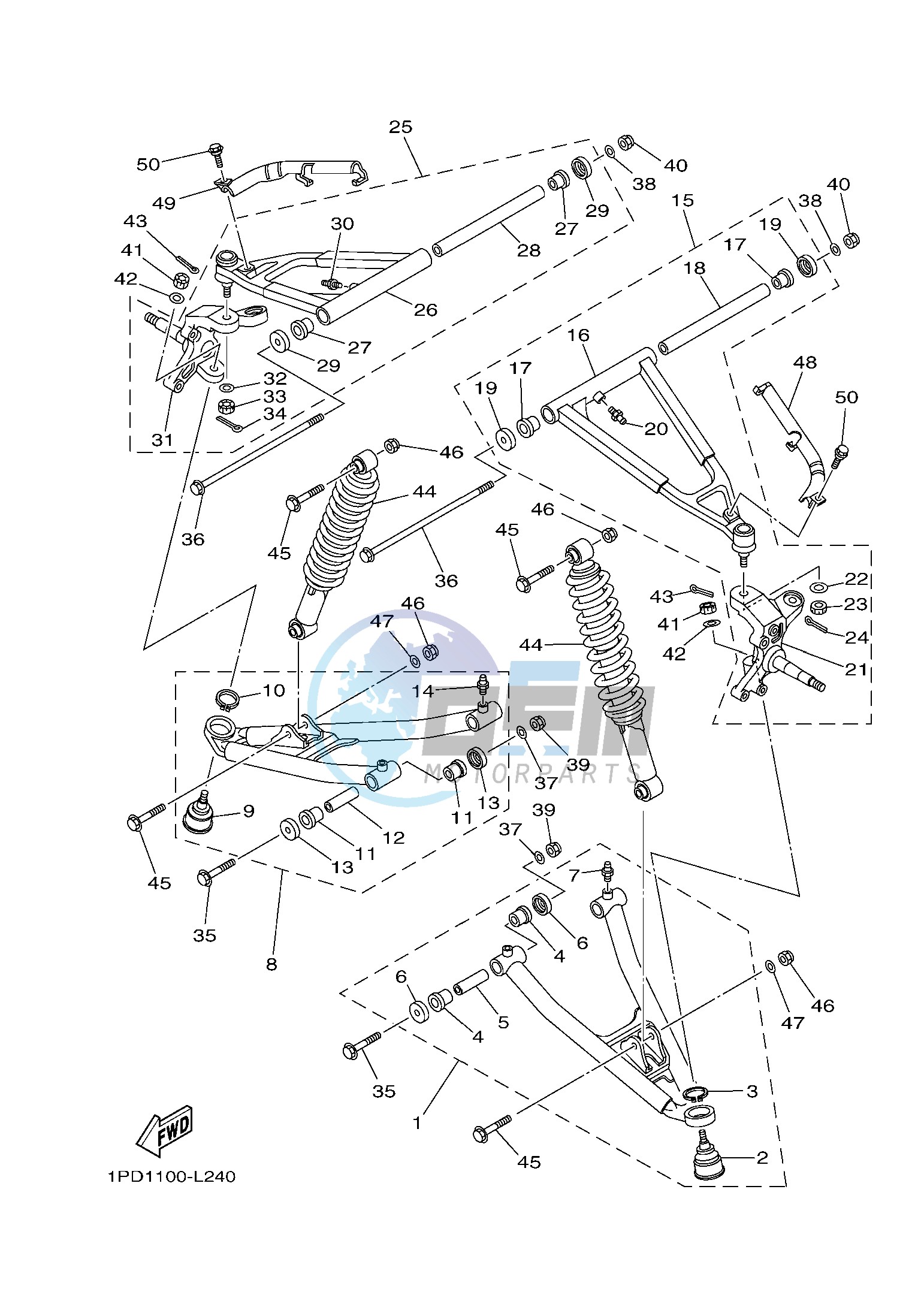 FRONT SUSPENSION & WHEEL