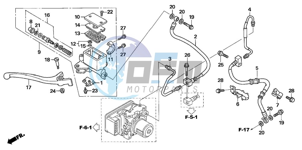 FR. BRAKE MASTER CYLINDER (NSS250EX)