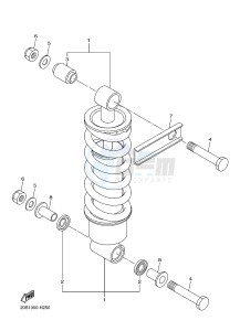 XJ6SA 600 DIVERSION (S-TYPE, ABS) (36D9) drawing REAR SUSPENSION