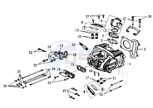 ATTILA - 150 cc drawing CYLINDER HEAD