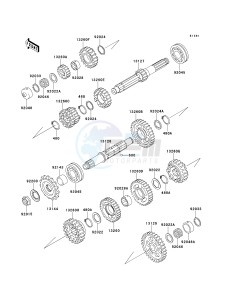 ZX 1100 E [GPZ 1100] (E1-E3) [GPZ 1100] drawing TRANSMISSION