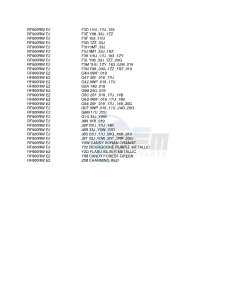 RF900R (E2) drawing * COLOR CHART *